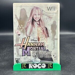 Hannah Montana Spotlight World Tour (Nintendo Wii, 2007) Complete W/ Manual